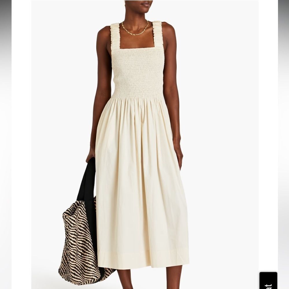 Three Graces  London Cordelia cotton-poplin midi dress beige size 8